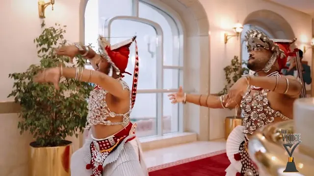 Kandyan dancers at The Voice of Ceylon UAE press launch