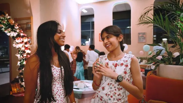 Guests at a baby shower celebration