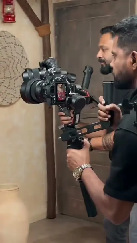 Clipnox crew filming a luxury abaya collection