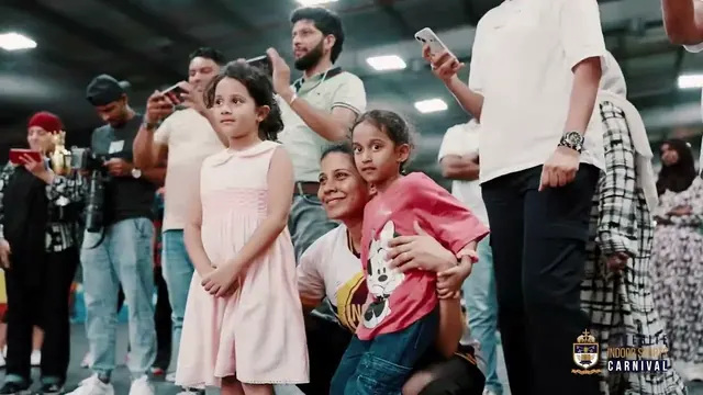 Families watching the Peterite Indoor Sports Carnival
